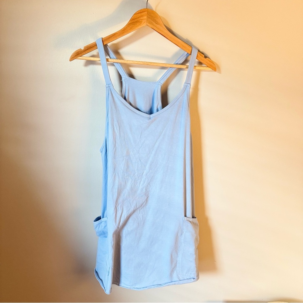 Boutique People Hot Shot Mini Dress Oxford Blue Light Blue Active Dress